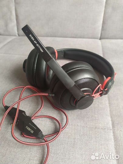 Проводная гарнитура sven AP-G888MV черный