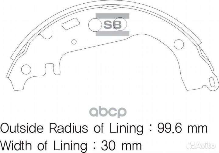 SA169SNS колодки барабанные Toyota Corolla/Pri