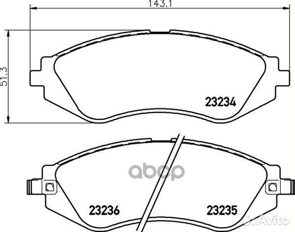 Колодки дисковые передние Chevrolet Lacetti