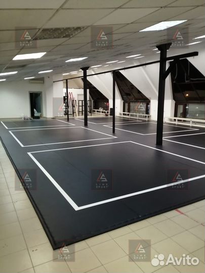 Борцовский ковер 12х12 двухцветный карманы