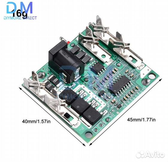 Плата защиты Li-ion аккумуляторов 18-21В 