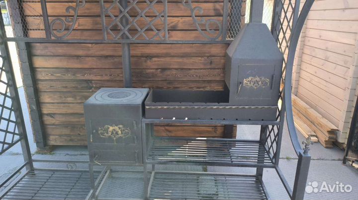 Кованые мангалы с крышей