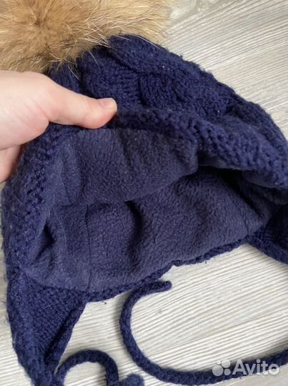 Шапка и шарф комплект детский зимний