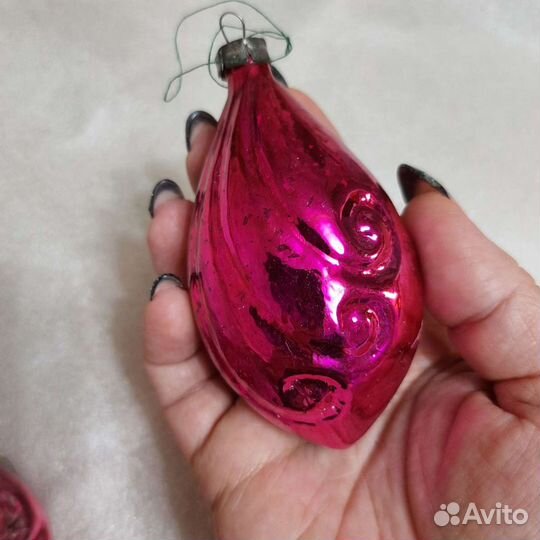 Елочные игрушки СССР стекло