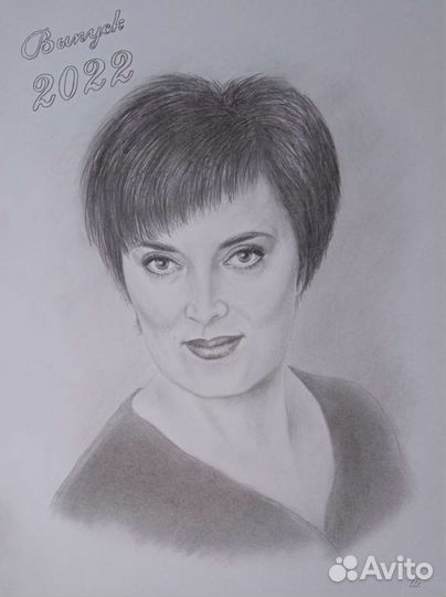 Портреты по фото карандашами или акварелью