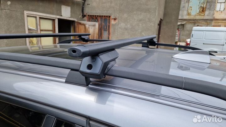 Багажник на рейлинги Арго Ed, черная аэродинамика