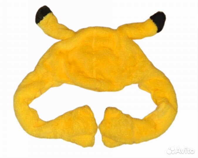 Шапка Пикачу с двигающимися ушками + Игрушка