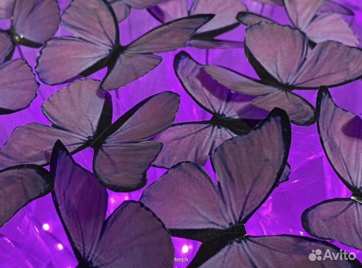 Розовый букет из бабочек 27 шт