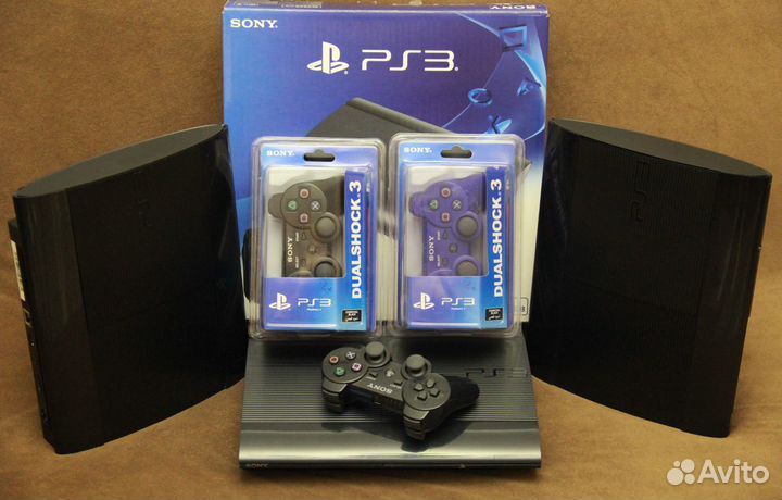 Playstation 3 Super Slim прошитая 500гб+90 игр PS3