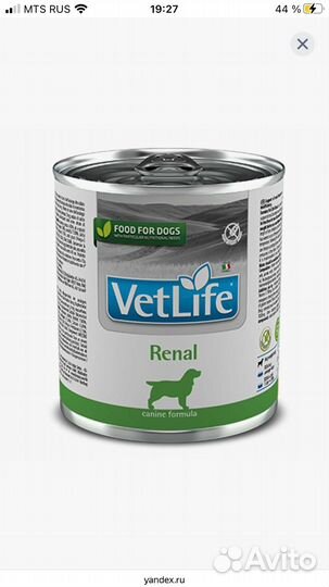 Корм для собак ренал