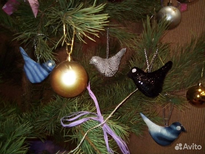 Игрушка новогодняя текстильная, подвесная