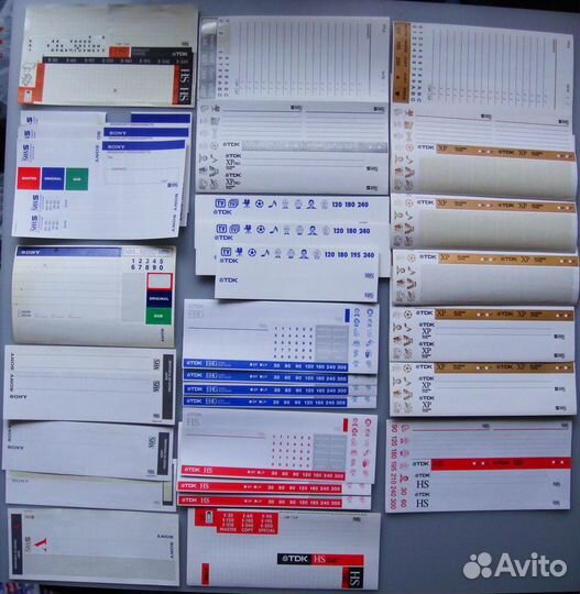 Наклейки для VHS, MD, CC (70-80-90г) оригинал