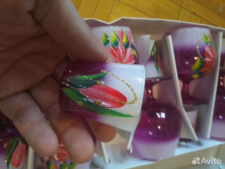 Набор бокалы со стопками