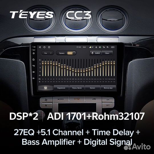 Магнитола Teyes CC3 4/64 Ford S-Max