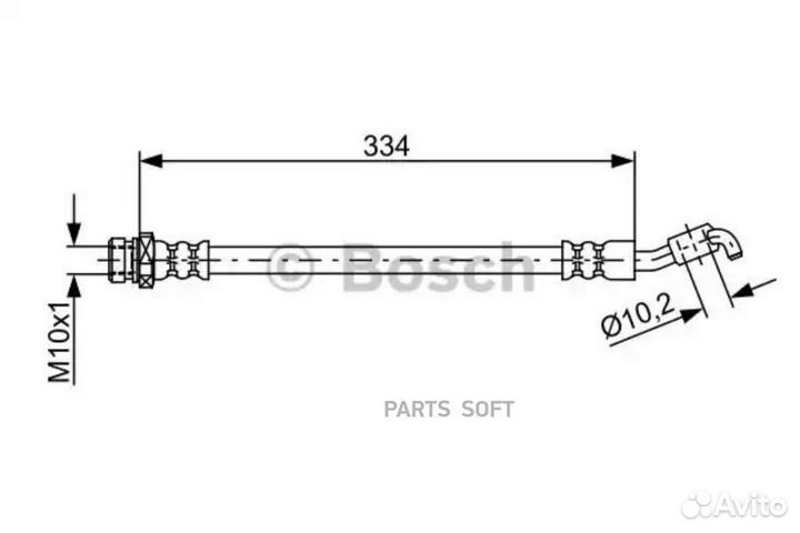 Bosch 1987481892 шланг тормозной задний правый