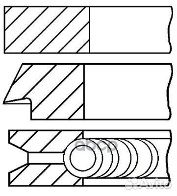 Комплект поршневых колец для 1 цилиндра 08-4253