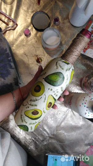 Декупаж банок и бутылок