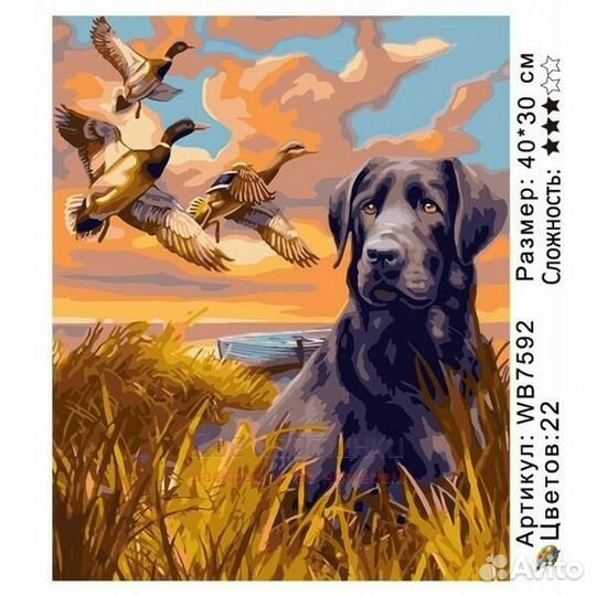 Картина по номерам 30x40 WB7592
