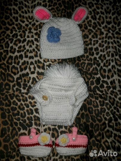 Костюм зайца новый 0-1,5 года