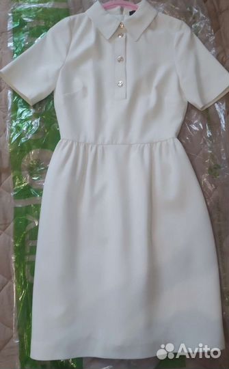 Белое коктейльное платье 42 44