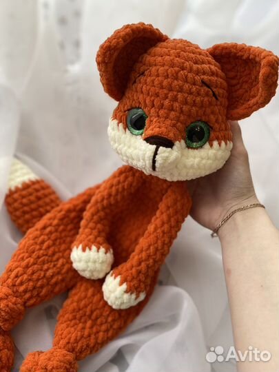Игрушка ручной работы, лисенок для объятий