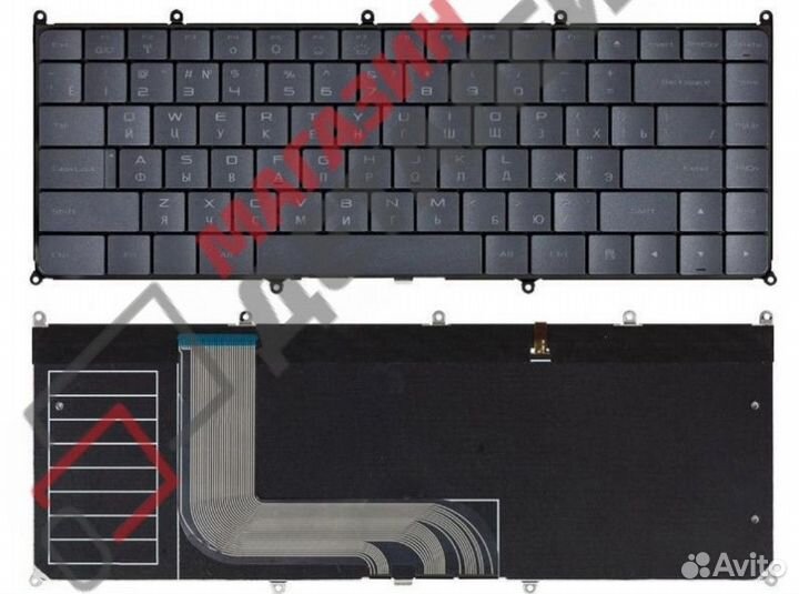 Клавиатура для ноутбука Dell Adamo 13 черная с под