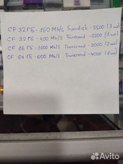 Карты памяти Compact flash