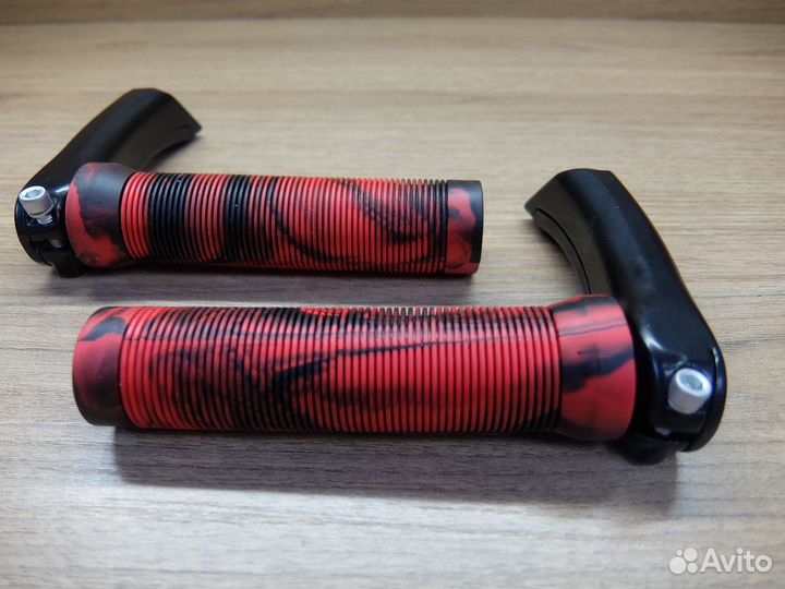 Грипсы (ручки) велосипедные New Rubber с рогами