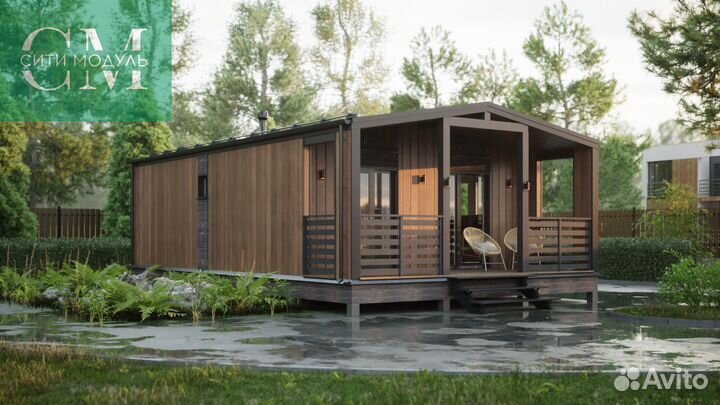 Модульный дом в стиле барнхаус за 7 дней, под ключ