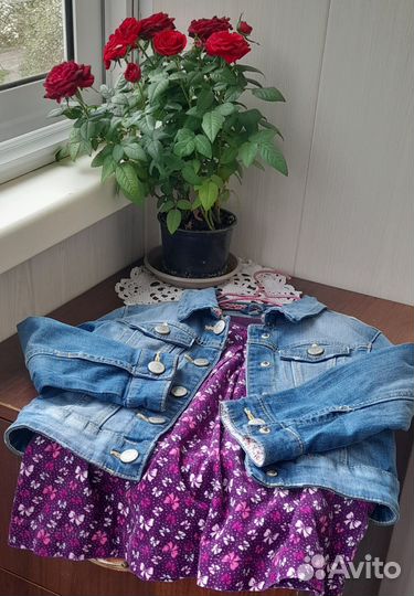 Джинсовая куртка для девочки новая 92