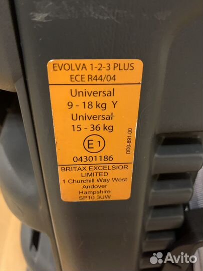 Автокресло Britax Römer Evolva 1-2-3 Plus