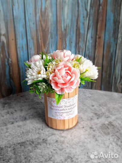 Цветы из мыла. Подарок для женщин