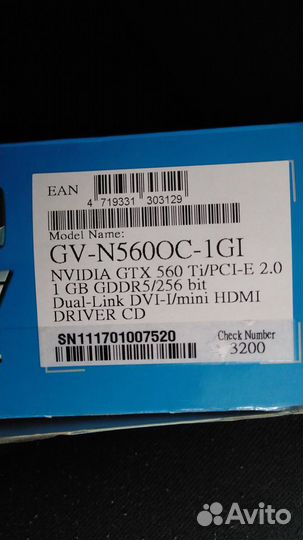 Видеокарта gtx 560ti