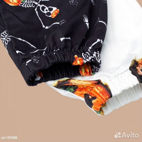 Спортивные штаны NO name Хэллоуин С принтом тыква 44(XS/S)