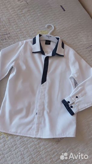 Рубашка белая праздничная р.122