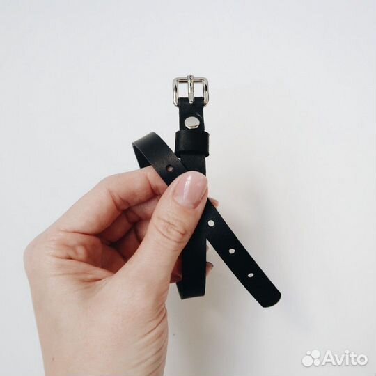 Чокер из натуральной кожи