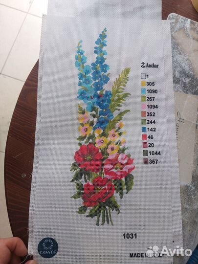 Винтаж. Вышивка крестом. Италия