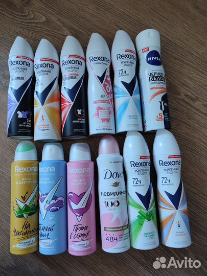 Дезодорант антиперспирант Rexona, Dove, Nivea