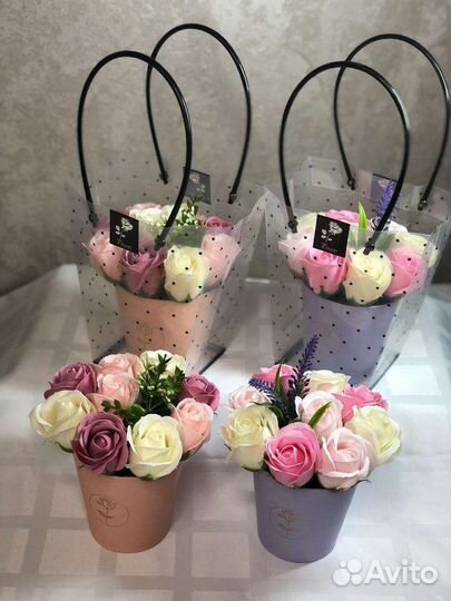 Букет из мыльных цветов к 1 сентября