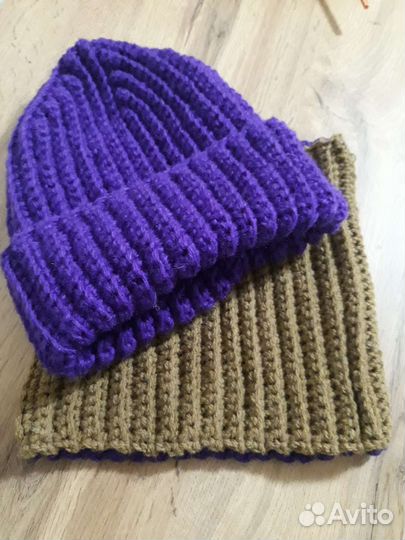 Комплект шапка и шарф женский