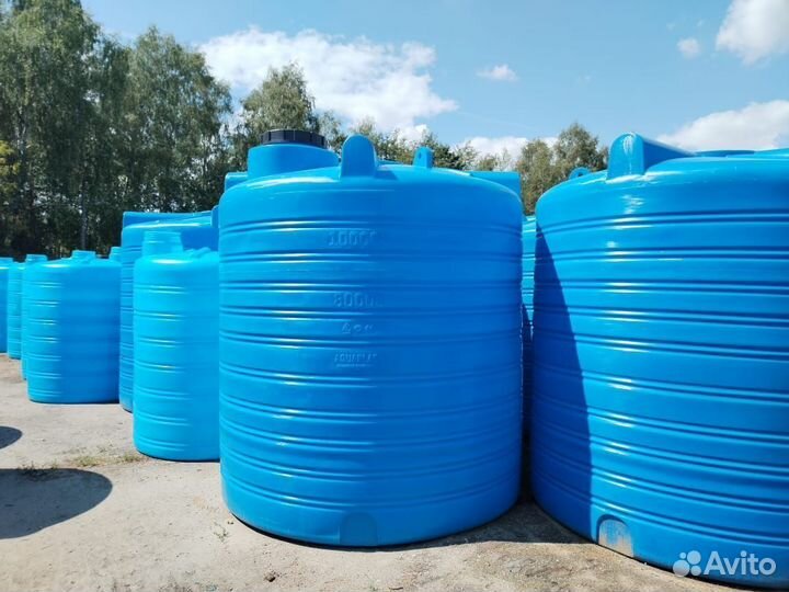 Емкость пластиковая 10 м3 для сыпучих продуктов (в