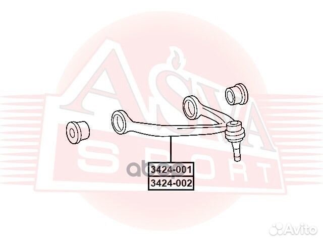 Рычаг передний верхний правый 3424-002 asva