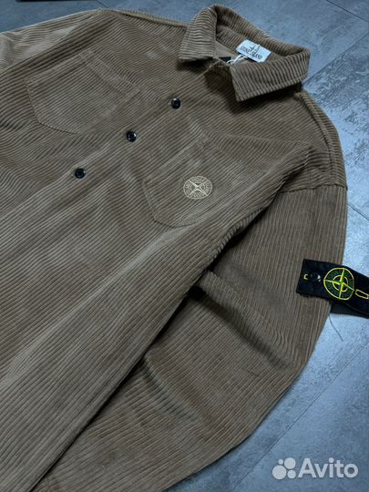 Вельветовая рубашка stone island