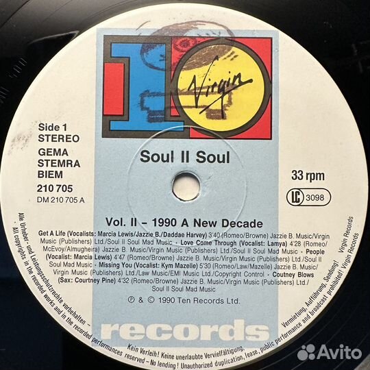 Soul II Soul – Vol. II - 1990 A New Decade (Европ