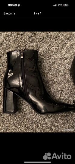 Ботиольны лакированные Zara 39