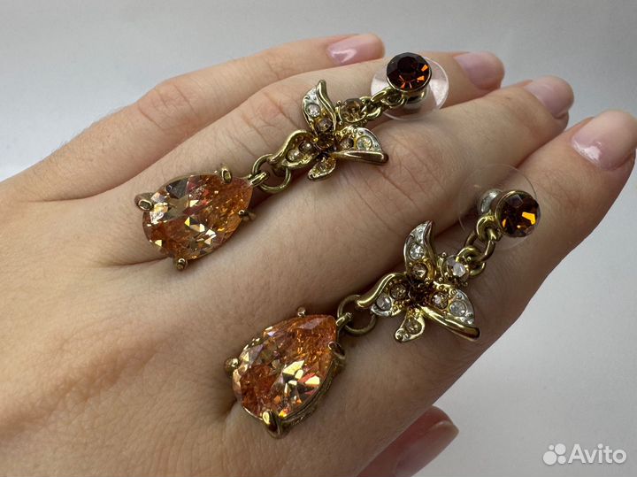 Бижутерия комплект колье серьги