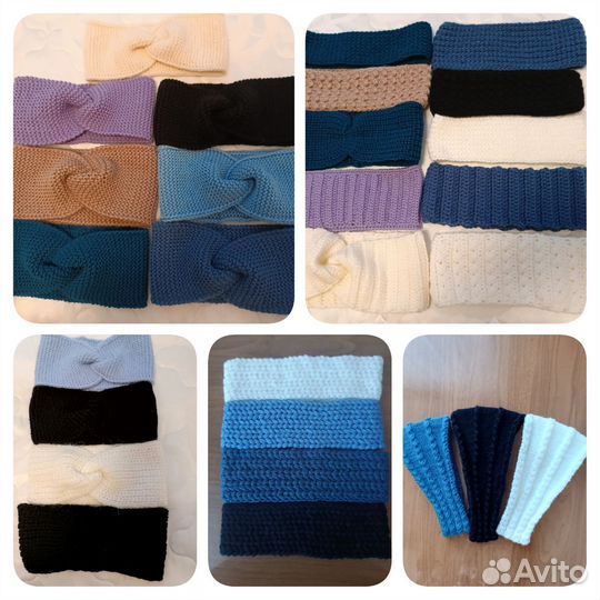 Повязка на голову вязаная