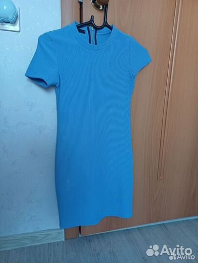 Платье в рубчик