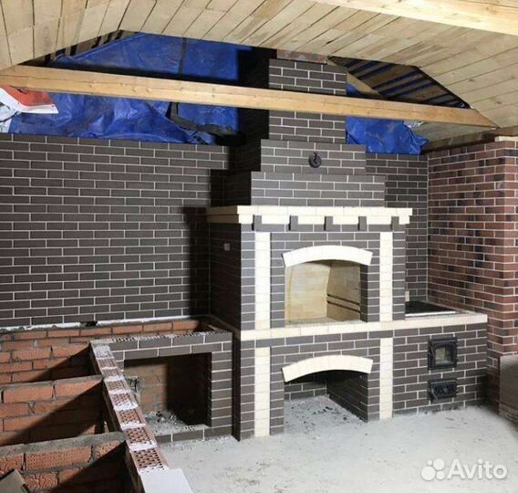 Барбекю, мангал из кирпича, камин