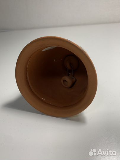 Колокольчик глина майолика ручная роспись